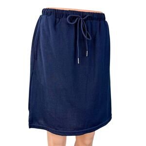 Jack Smith Activewear Navy Skort Drawstring Elastic Waist Pockets Mesh Short